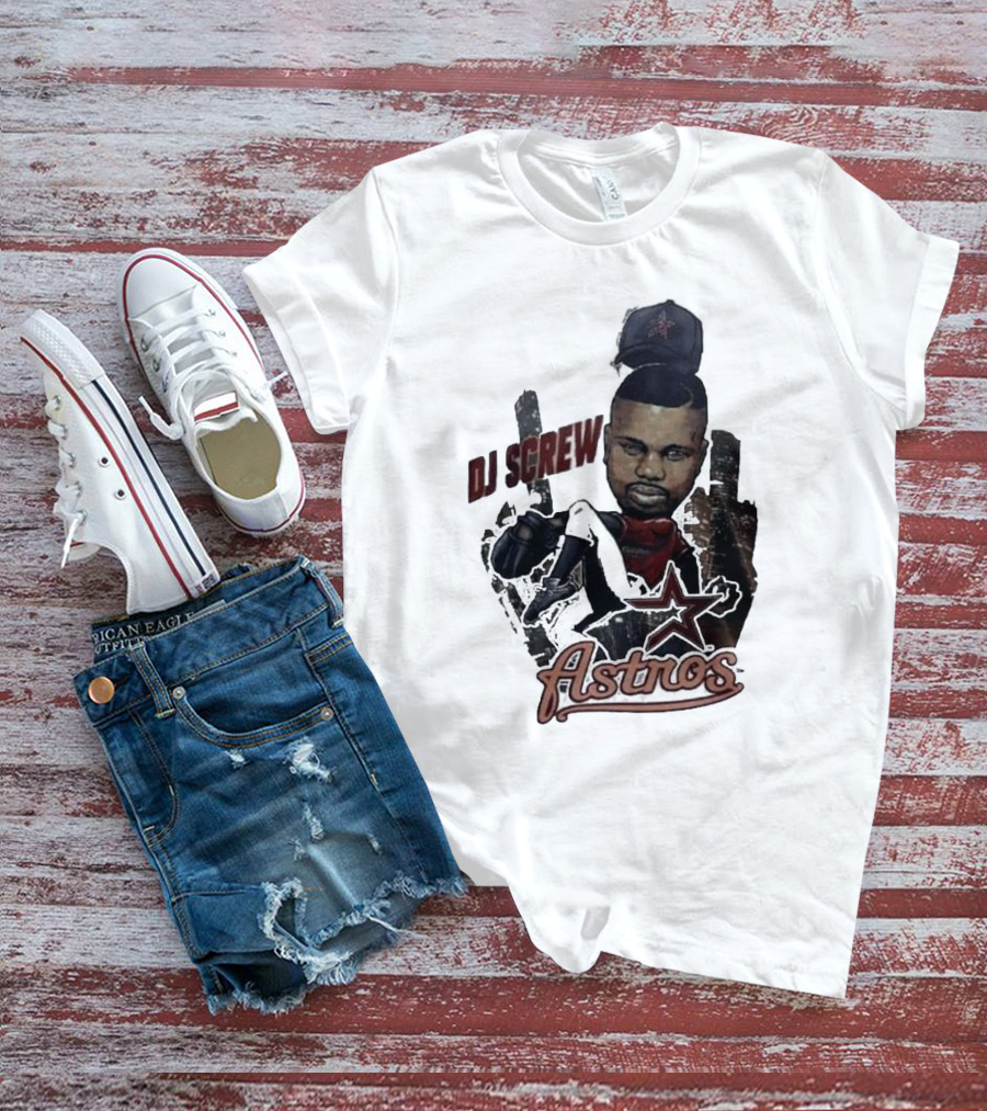 Astros DJ Screw Tribute With Star Icon T-Shirt
