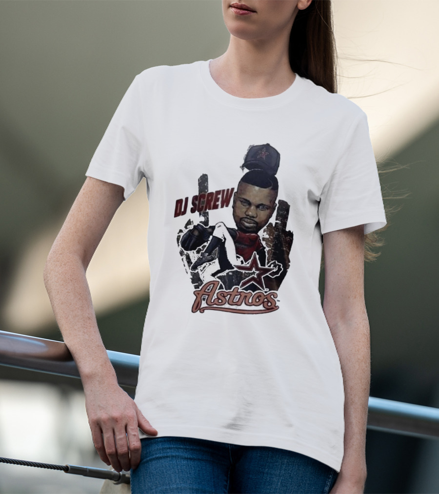 Astros DJ Screw Tribute With Star Icon T-Shirt