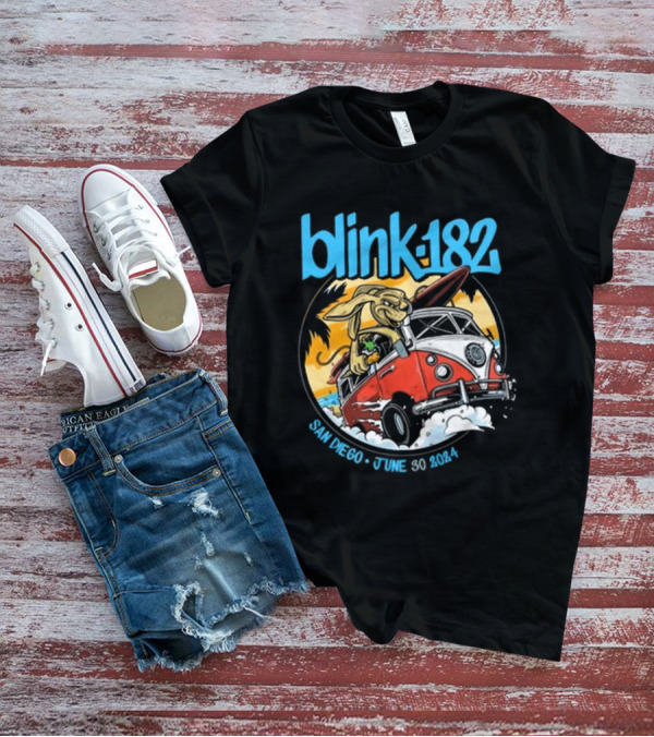 Blink-182 San Diego June 30 2024 Tour Surf Van T-Shirt