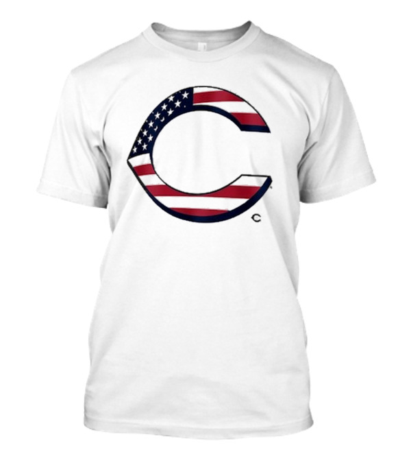 Cincinnati Reds American Flag Patriotic 4th Of July T-Shirt