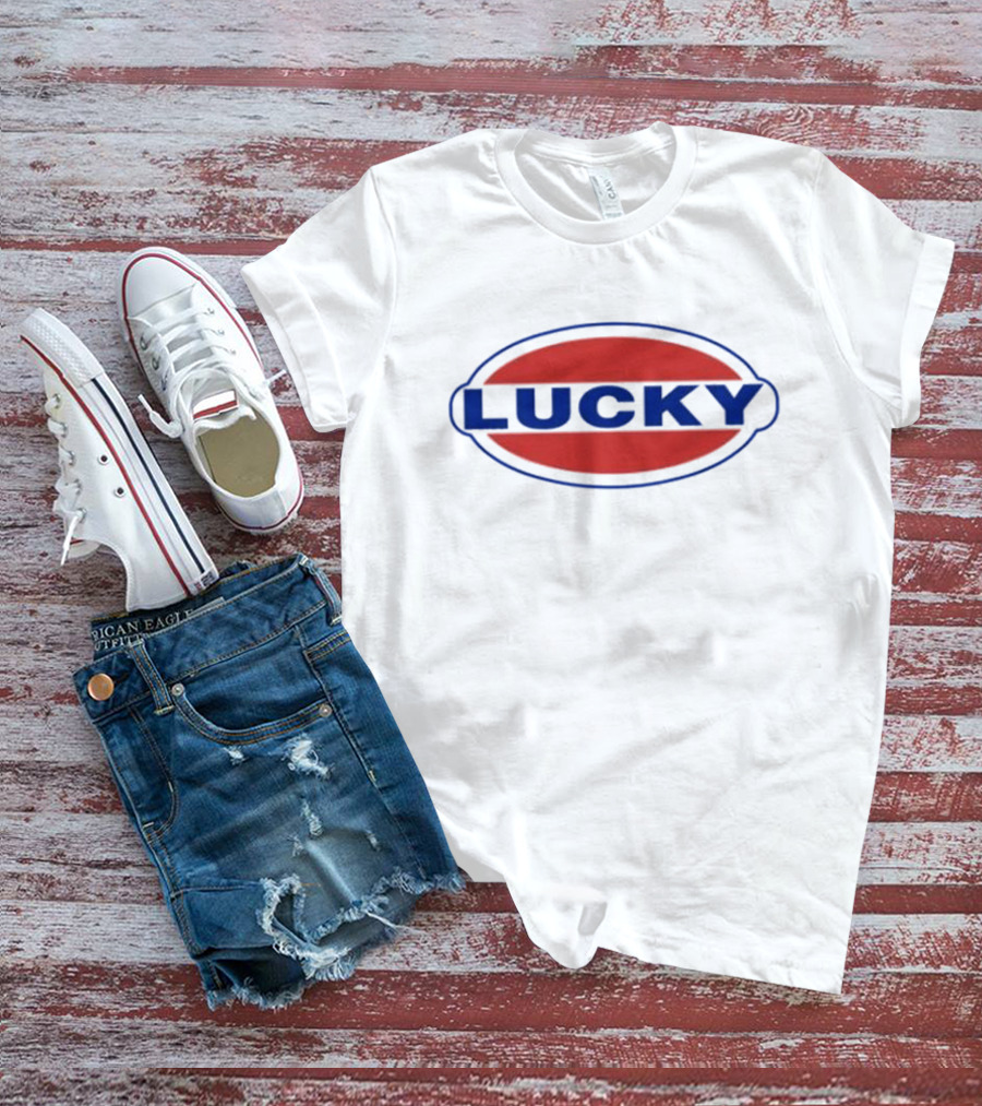 Halsey Wearing Lucky Red And Blue Oval T-Shirt