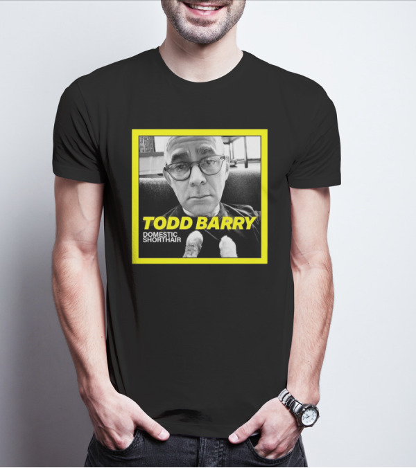 Todd Barry Domestic Shorthair Portrait With Cat Paws T-Shirt