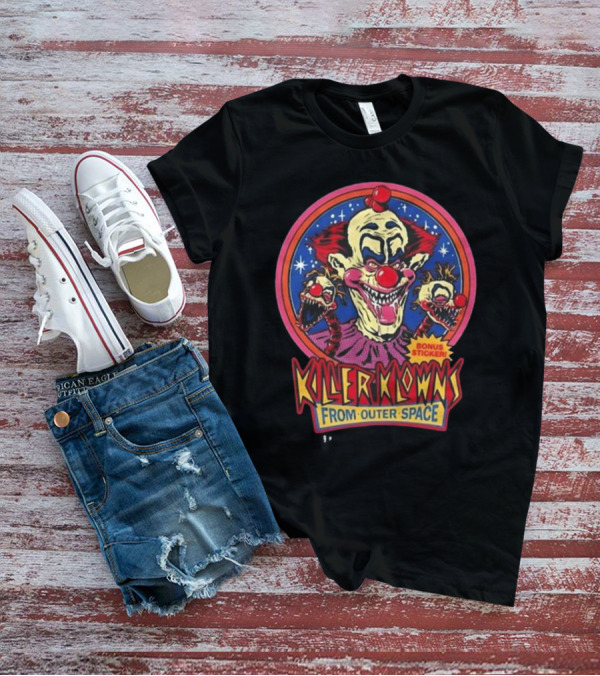 Killer Klowns From Outer Space Bonus Sticker T-Shirt