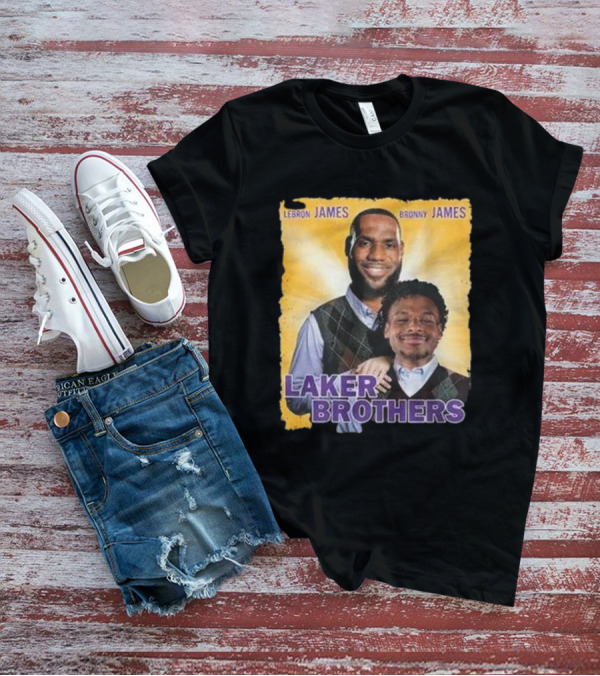 Lebron James Bronny James Laker Brothers T-Shirt