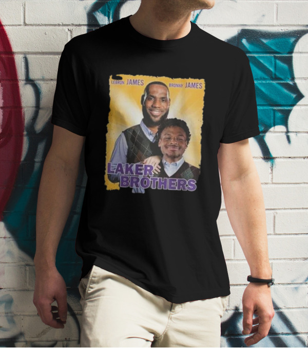 Lebron James Bronny James Laker Brothers T-Shirt