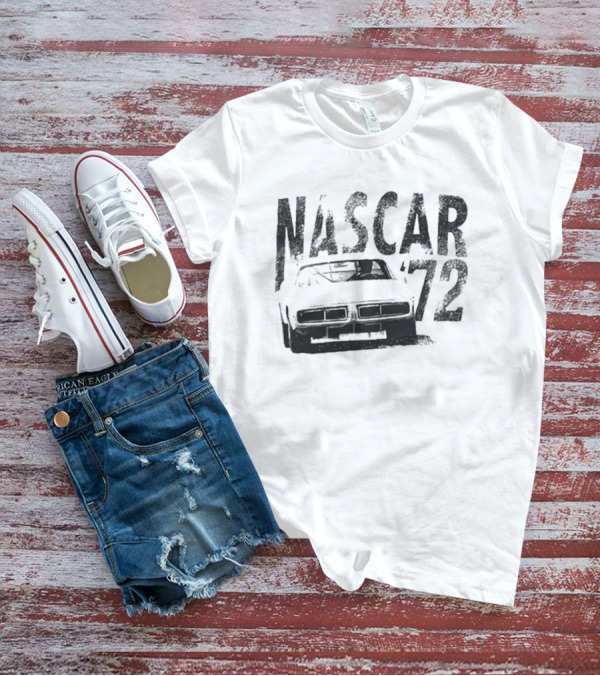 NASCAR 72 Stock Car Racing Nostalgia Gray T-Shirt