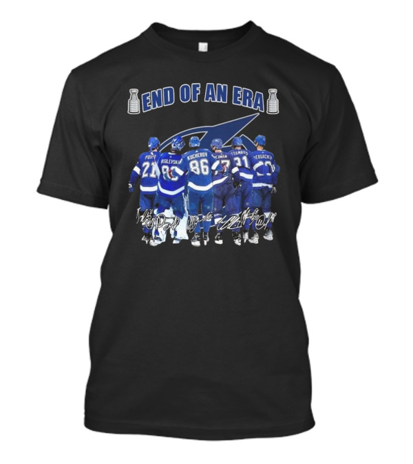 NHL Tampa Bay Lightning End Of An Era Signatures 2024 Ice Hockey Team T-Shirt