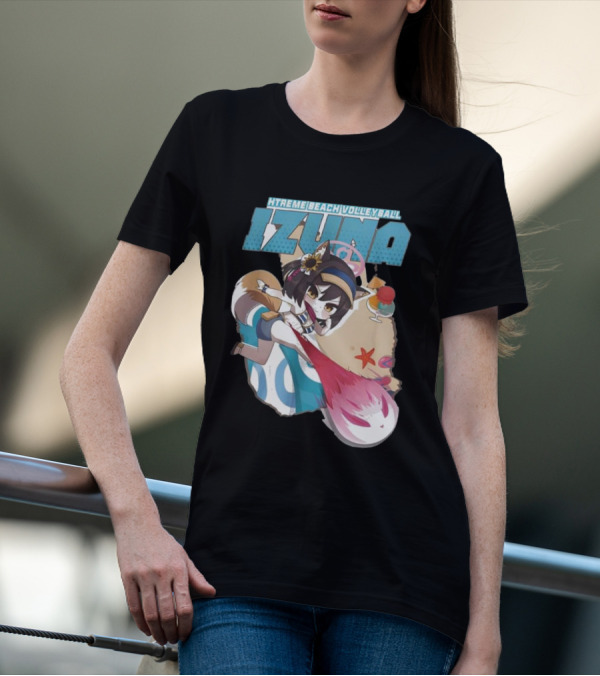 Izuna’s Xtreme Beach Volleyball Anime Character With Beach Elements T-Shirt