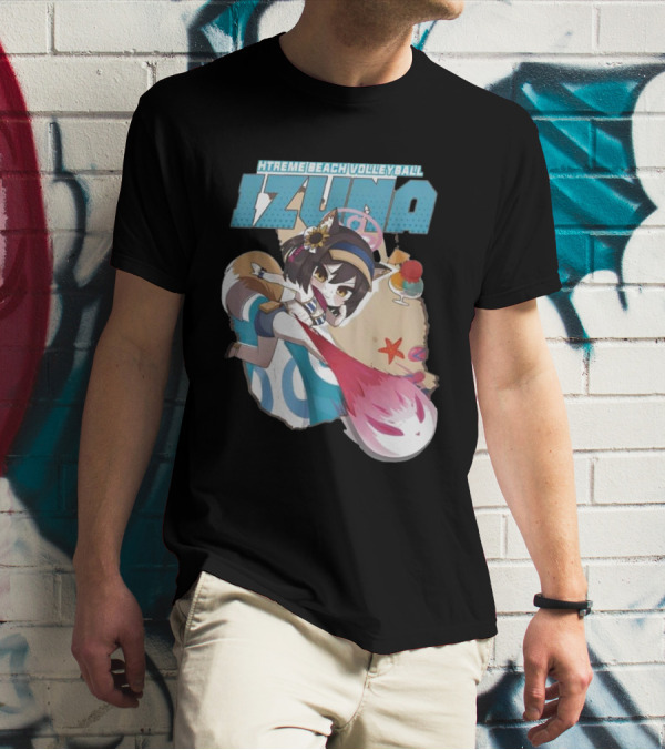 Izuna’s Xtreme Beach Volleyball Anime Character With Beach Elements T-Shirt