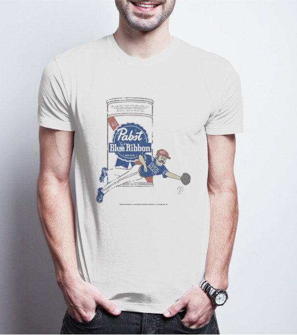 Memphis Redbirds 901 Pabst Blue Ribbon Baseball Can Catcher T-Shirt