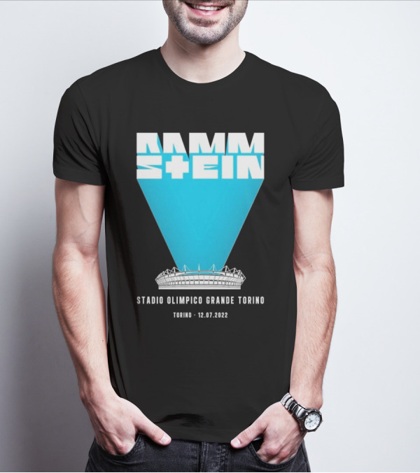 Rammstein Stadio Olimpico Grande Torino 12.07.2022 Torino Concert Tour T-Shirt