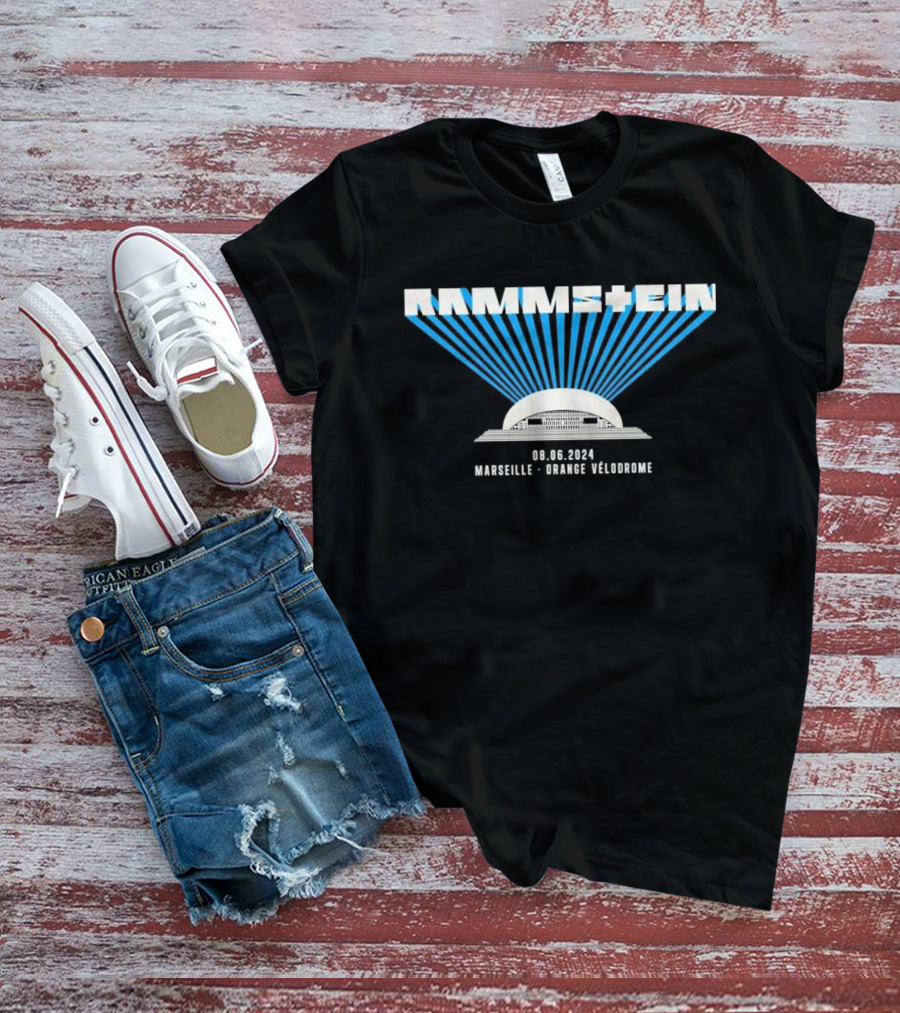 Rammstein 2024 Marseille Orange Vélodrome 8 6 2024 Concert Tour T-Shirt