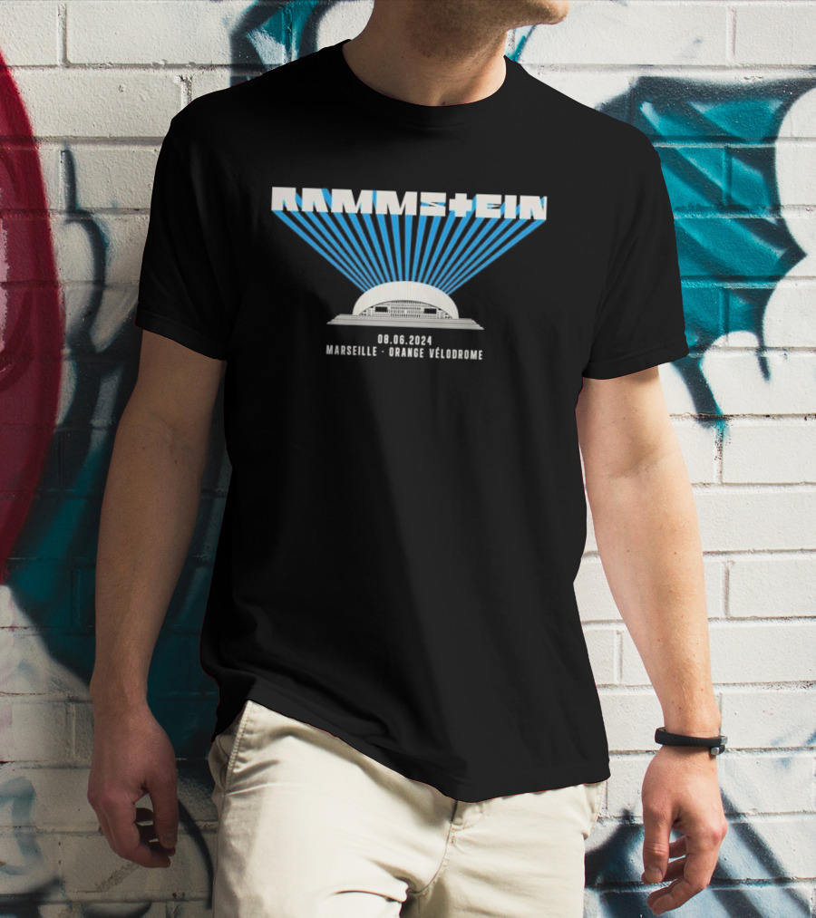 Rammstein 2024 Marseille Orange Vélodrome 8 6 2024 Concert Tour T-Shirt