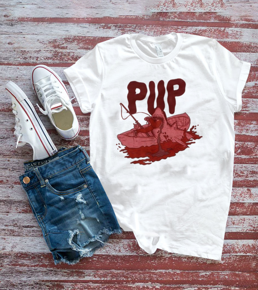 PUP Shark Attack Boat T-Shirt