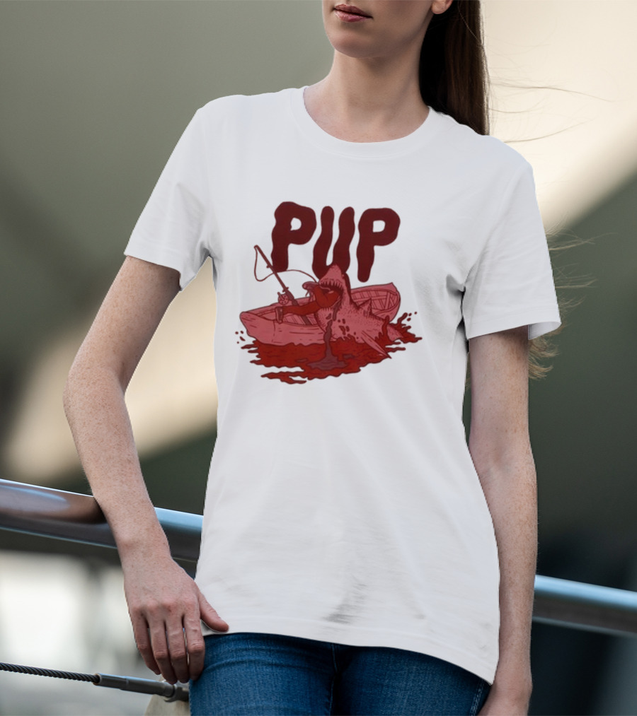 PUP Shark Attack Boat T-Shirt