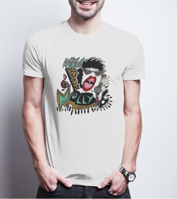 Miss Molly 90s Vintage Leopard Print Music Vibes T-Shirt
