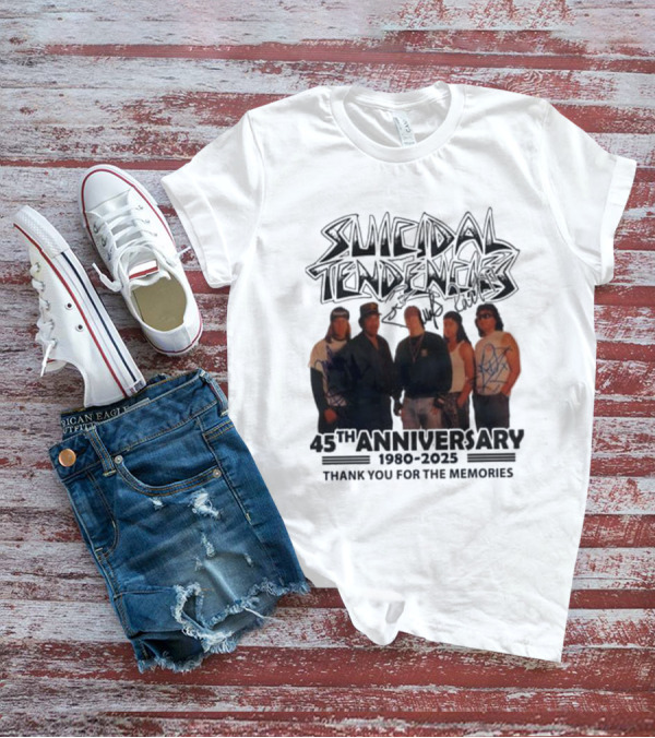 Suicidal Tendencies 45th Anniversary 1980-2025 Thank You For The Memories T-Shirt