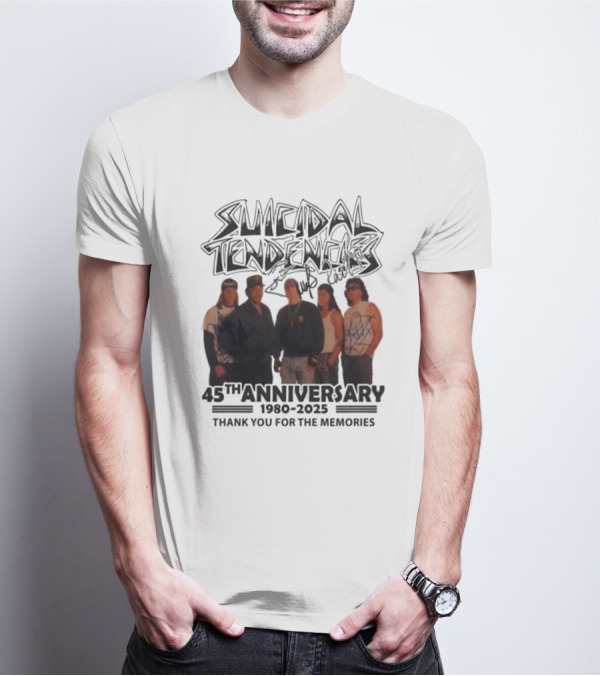 Suicidal Tendencies 45th Anniversary 1980-2025 Thank You For The Memories T-Shirt