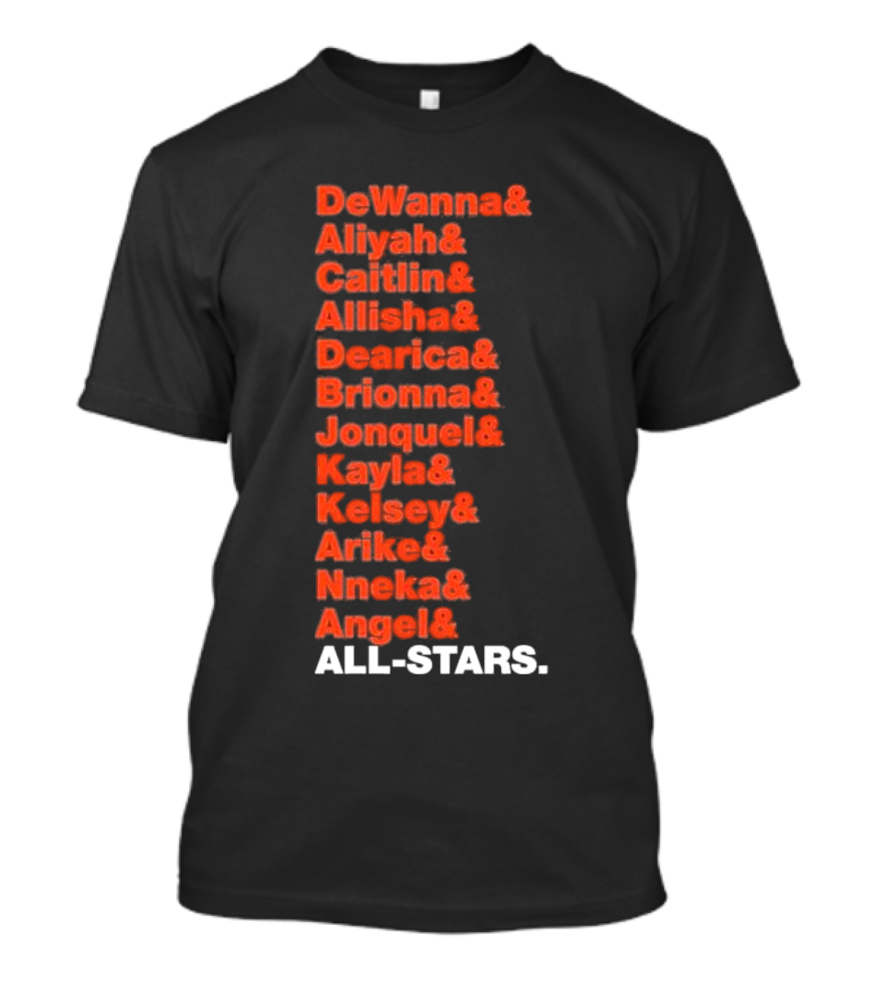 DeWanna Aliyah Caitlin Allisha Dearica Brionna Jonquel Kayla Kelsey Arike Nneka Angel 2024 All-Stars WNBPA T-Shirt