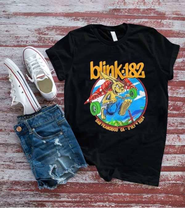 Blink-182 Rabbit San Francisco CA July 9 2024 Chase Center T-Shirt
