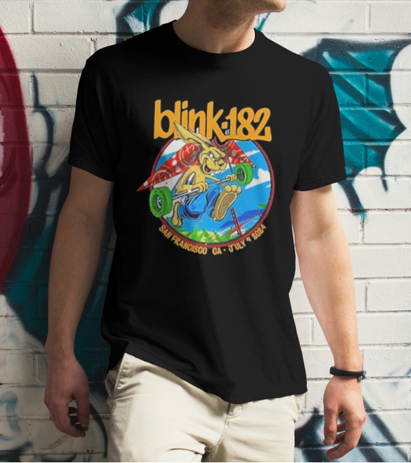 Blink-182 Rabbit San Francisco CA July 9 2024 Chase Center T-Shirt