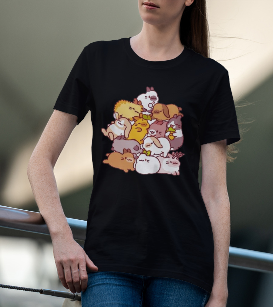 Bunny Pile Usagi Shima Cozy Rabbit Stack T-Shirt