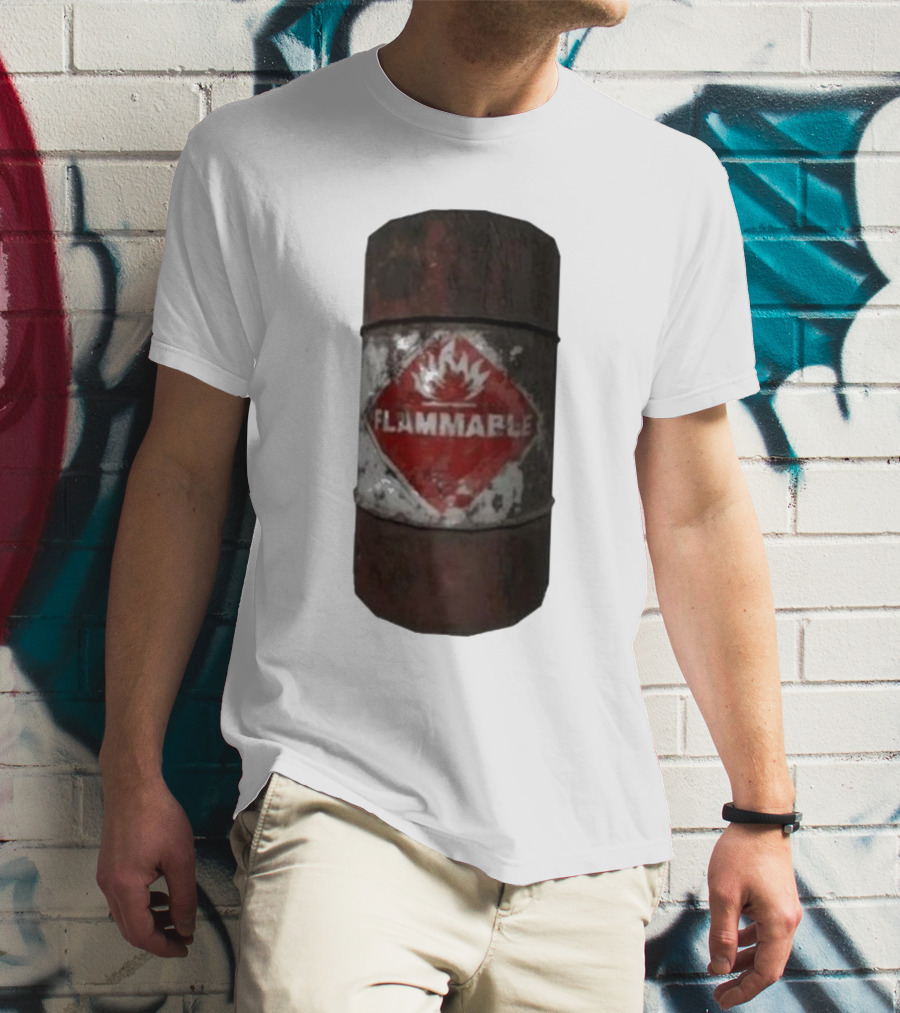 Flammable Barrel Red Hazard T-Shirt