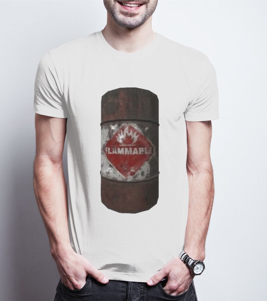 Flammable Barrel Red Hazard T-Shirt