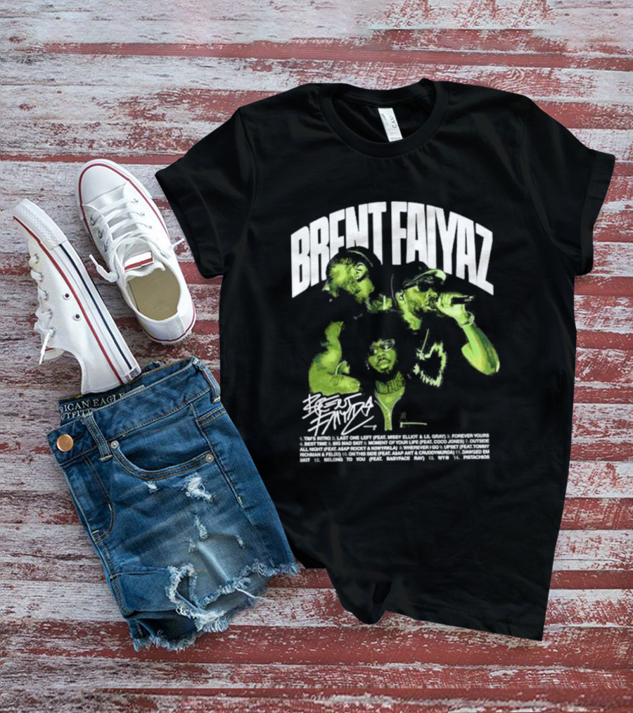 Brent Faiyaz Larger Than Life Album Tracklist Tour Visuals T-Shirt