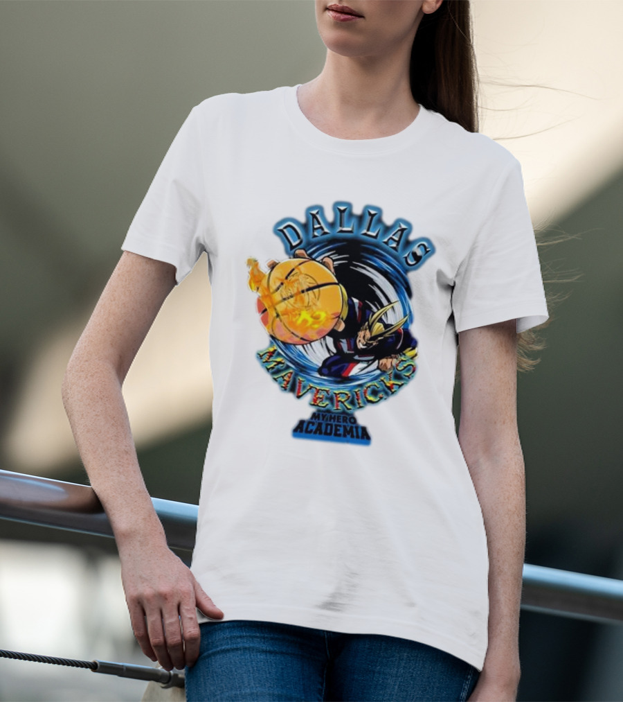 Dallas Mavericks My Hero Academia All Might NBA Collaboration T-Shirt
