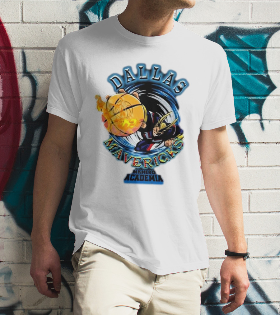 Dallas Mavericks My Hero Academia All Might NBA Collaboration T-Shirt