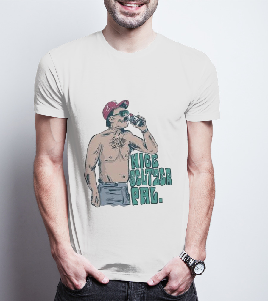 Nice Seltzer Pal Cartoon 4.0 Drinking Refreshing Beverage T-Shirt
