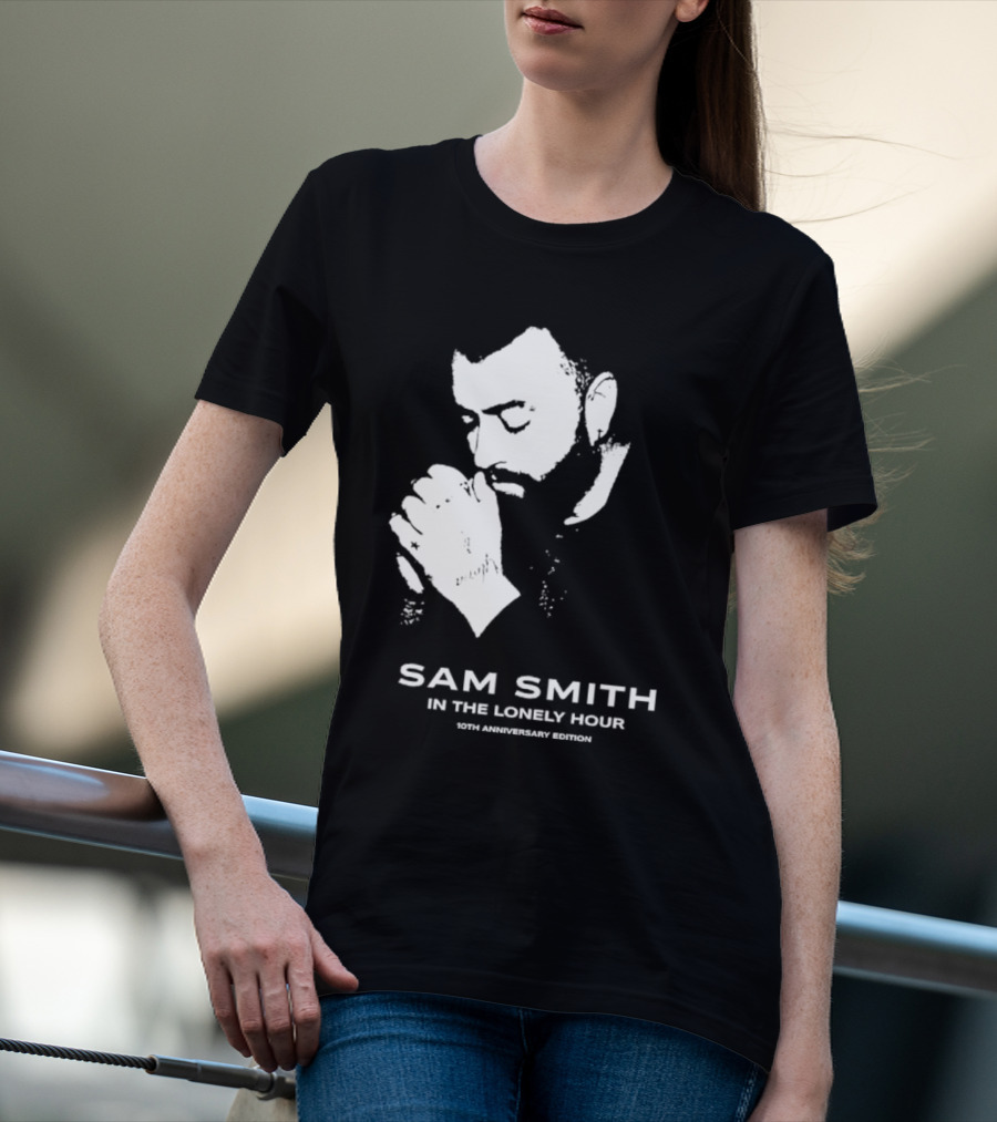 Sam Smith In The Lonely Hour 10th Anniversary Edition Monochrome T-Shirt