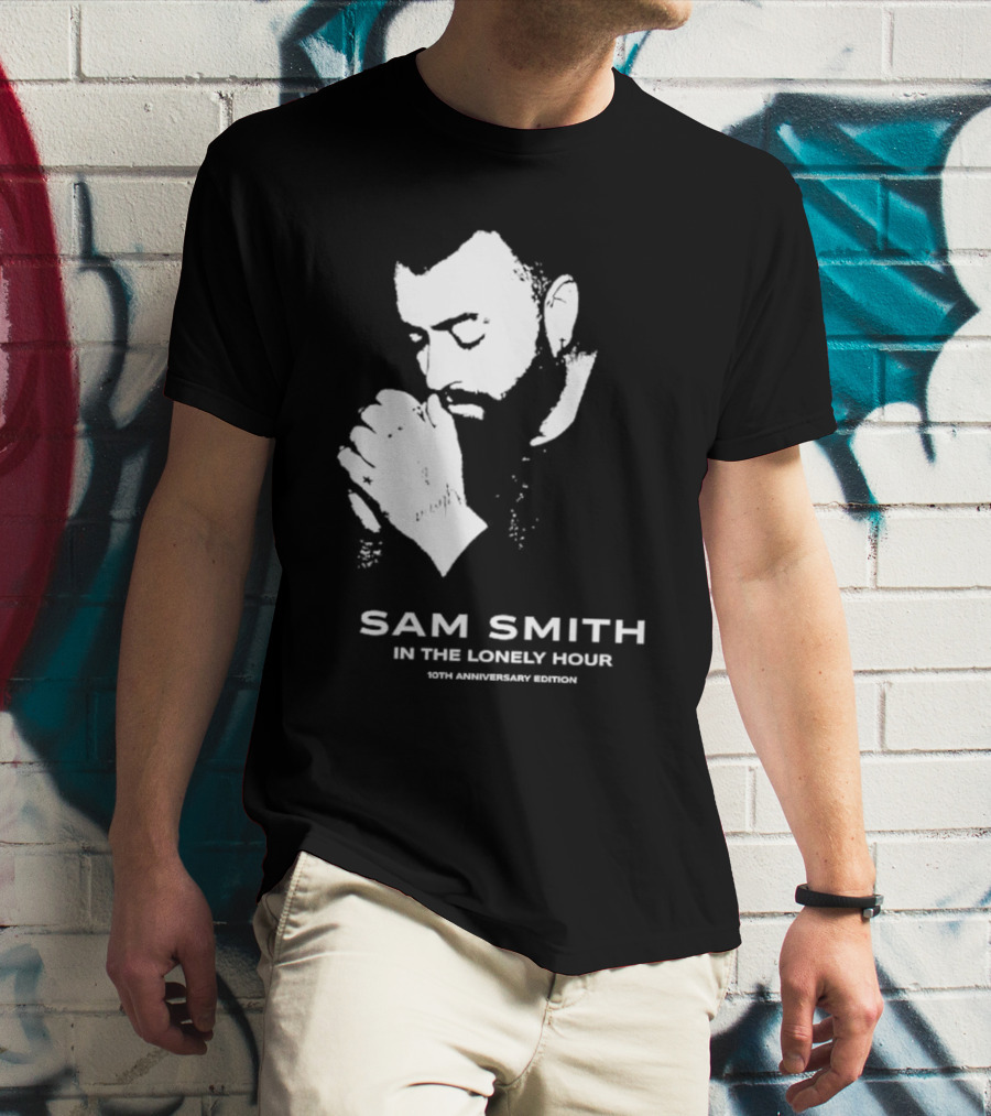 Sam Smith In The Lonely Hour 10th Anniversary Edition Monochrome T-Shirt