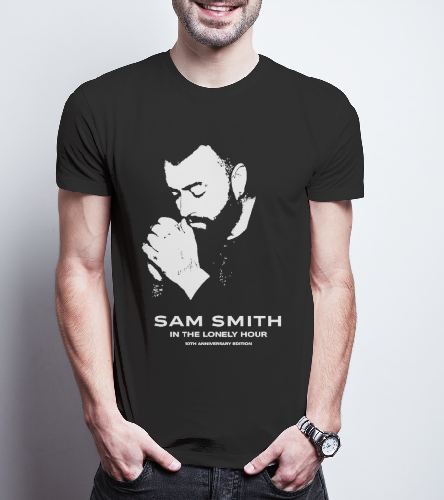Sam Smith In The Lonely Hour 10th Anniversary Edition Monochrome T-Shirt