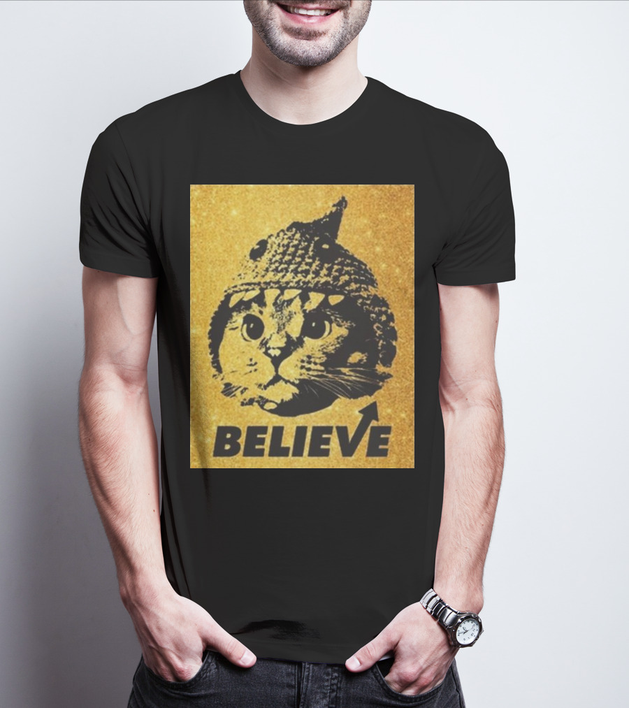 Believe Shark Cat Solana Gold T-Shirt