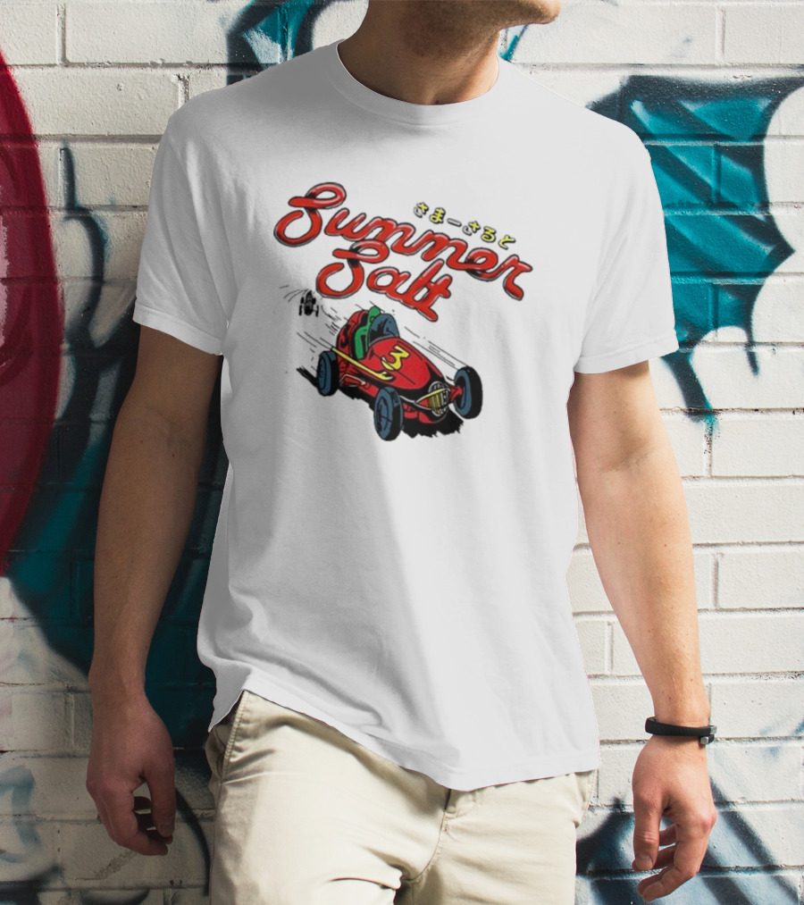Summer Salt Race Car 2024 Vintage Style Racing Number Three T-Shirt