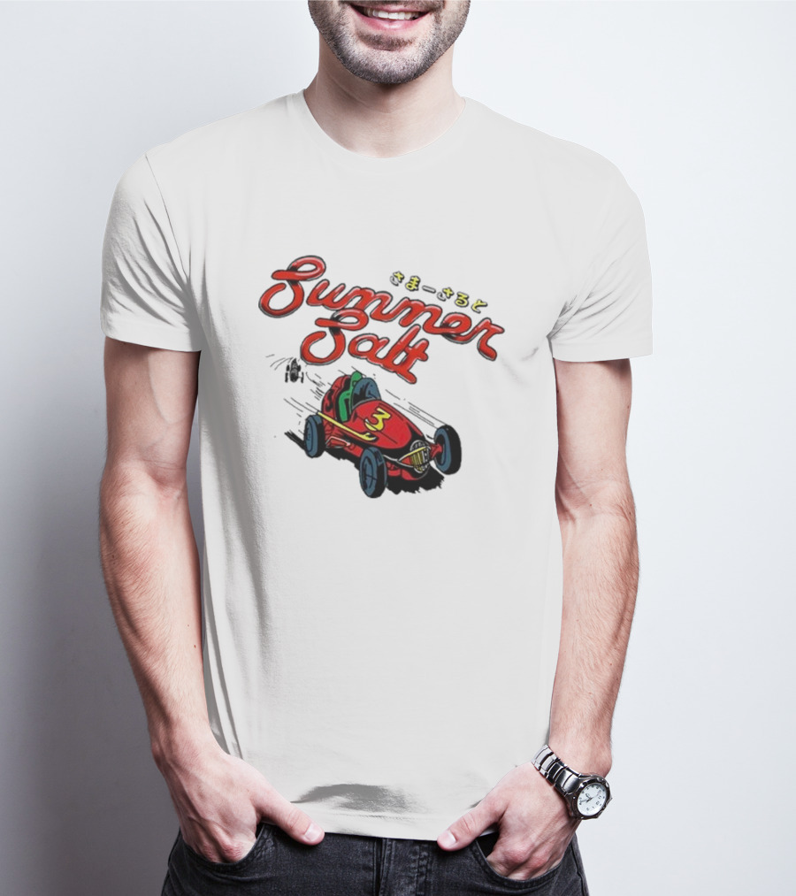 Summer Salt Race Car 2024 Vintage Style Racing Number Three T-Shirt