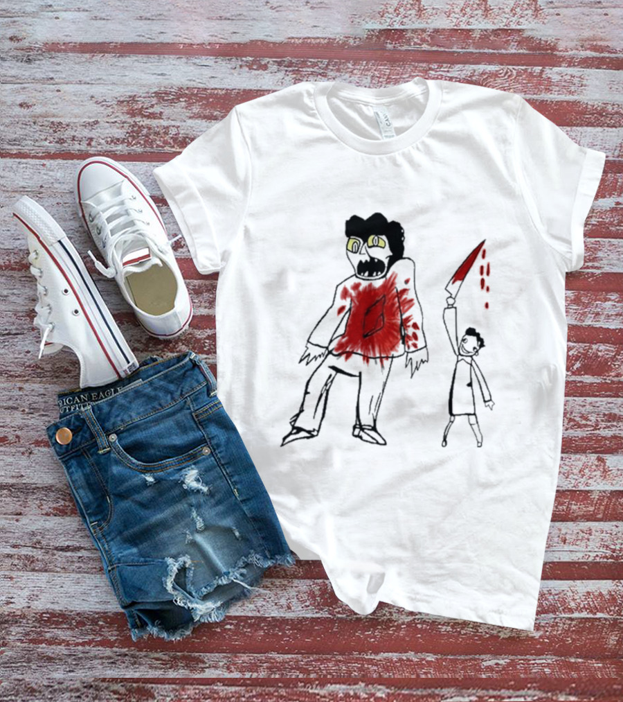 Suitably Grim Argento Horror Bloodshed Scene T-Shirt