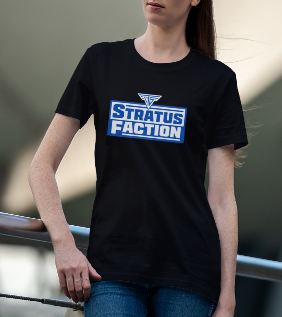 Trishstratus Stratus Faction Logo Blue And White T-Shirt