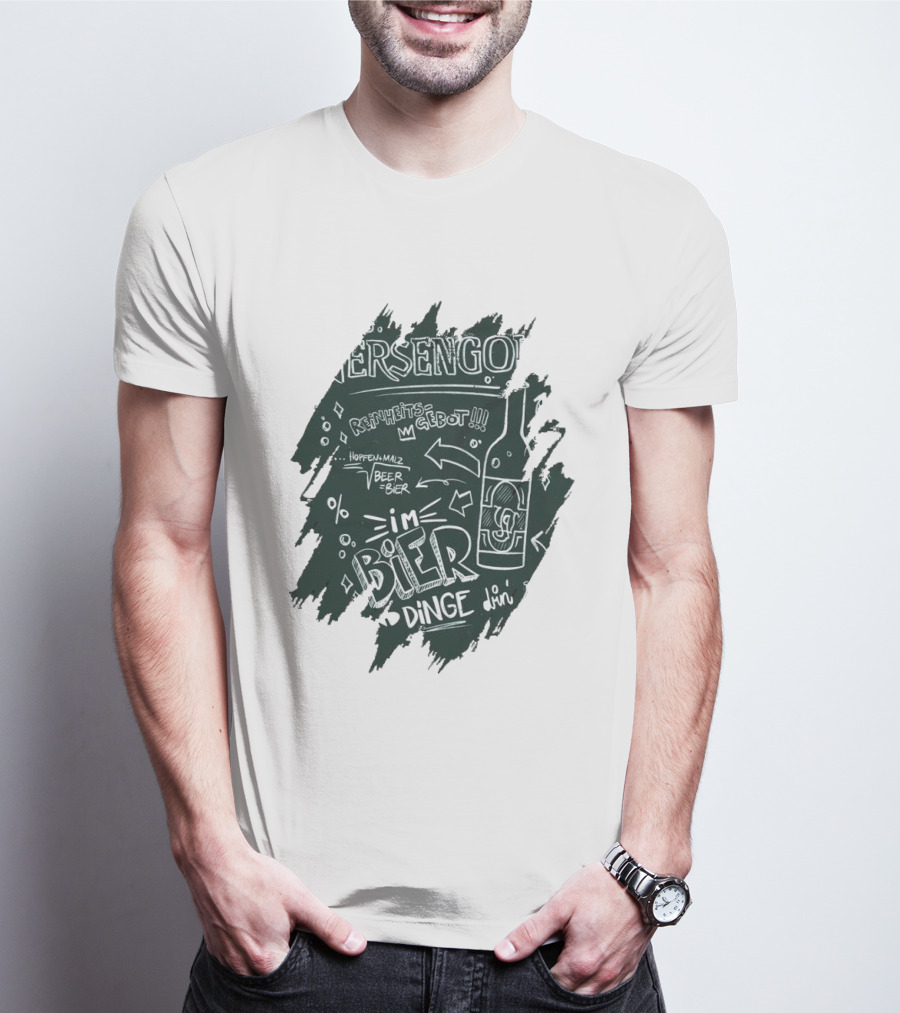 Versengold Im Bier Sind Dinge Drin Reinheitsgebot Hopfen Malz Bier T-Shirt