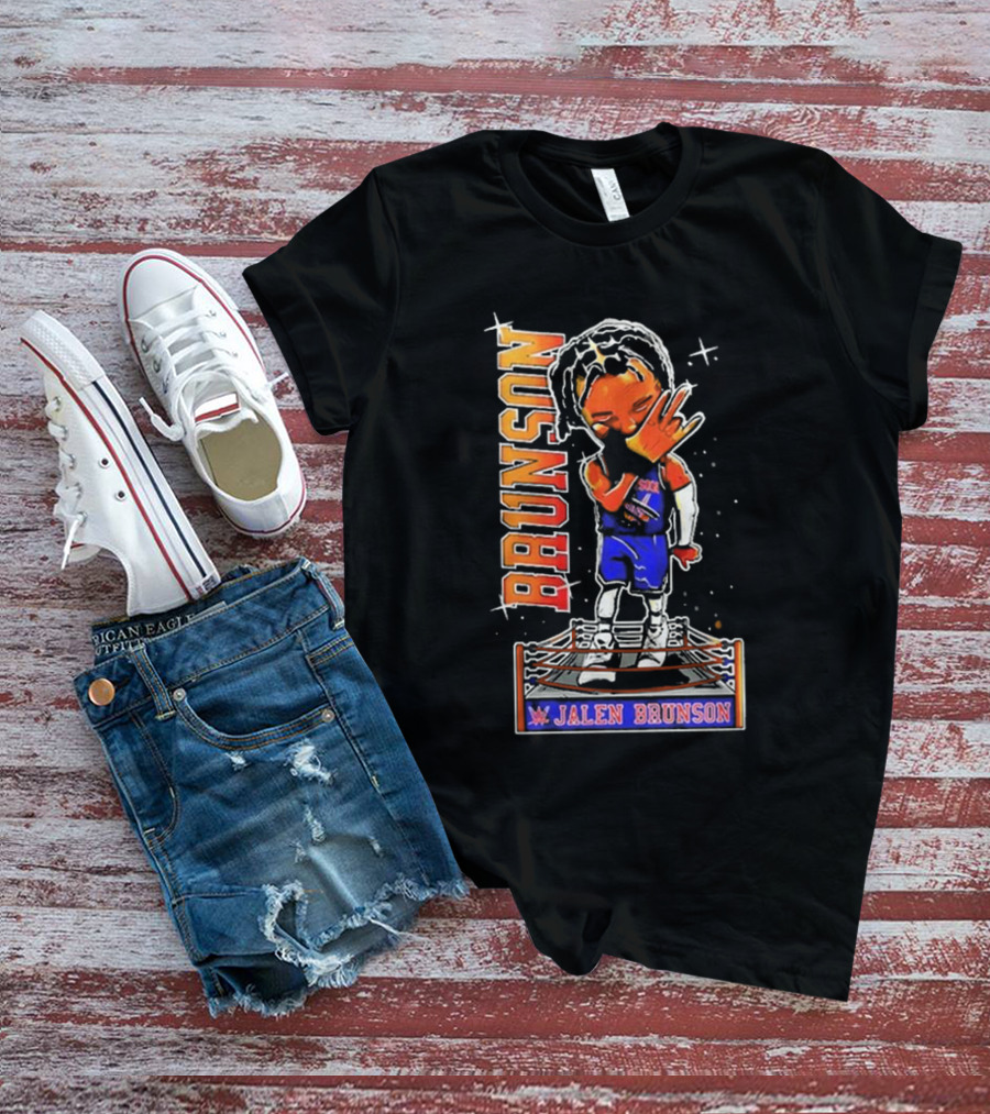 Jalen Brunson Knicks WWE Ring T-Shirt