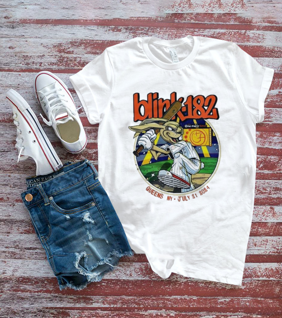 Blink 182 One More Time Baseball Character Citi Field Queens NY July 21 T-Shirt