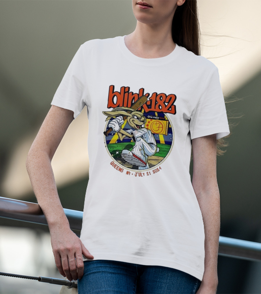 Blink 182 One More Time Baseball Character Citi Field Queens NY July 21 T-Shirt