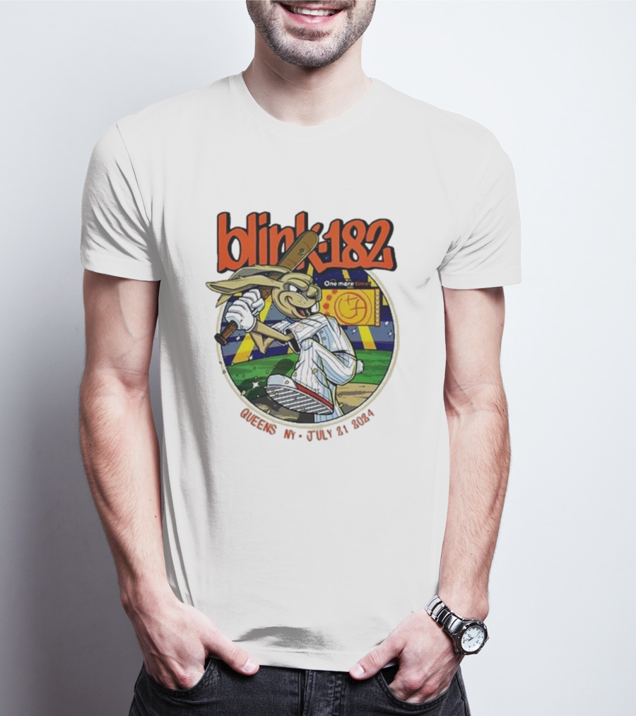 Blink 182 One More Time Baseball Character Citi Field Queens NY July 21 T-Shirt