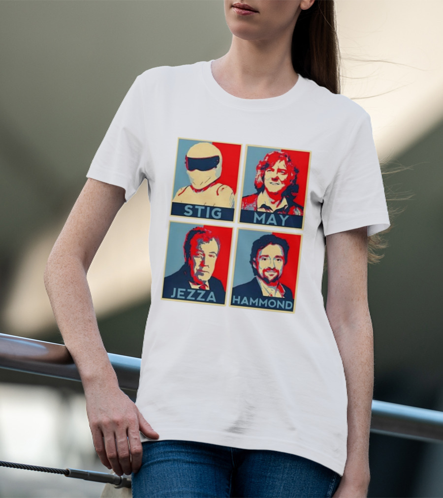 Stig May Jezza Hammond Top Gear Iconic Trio T-Shirt