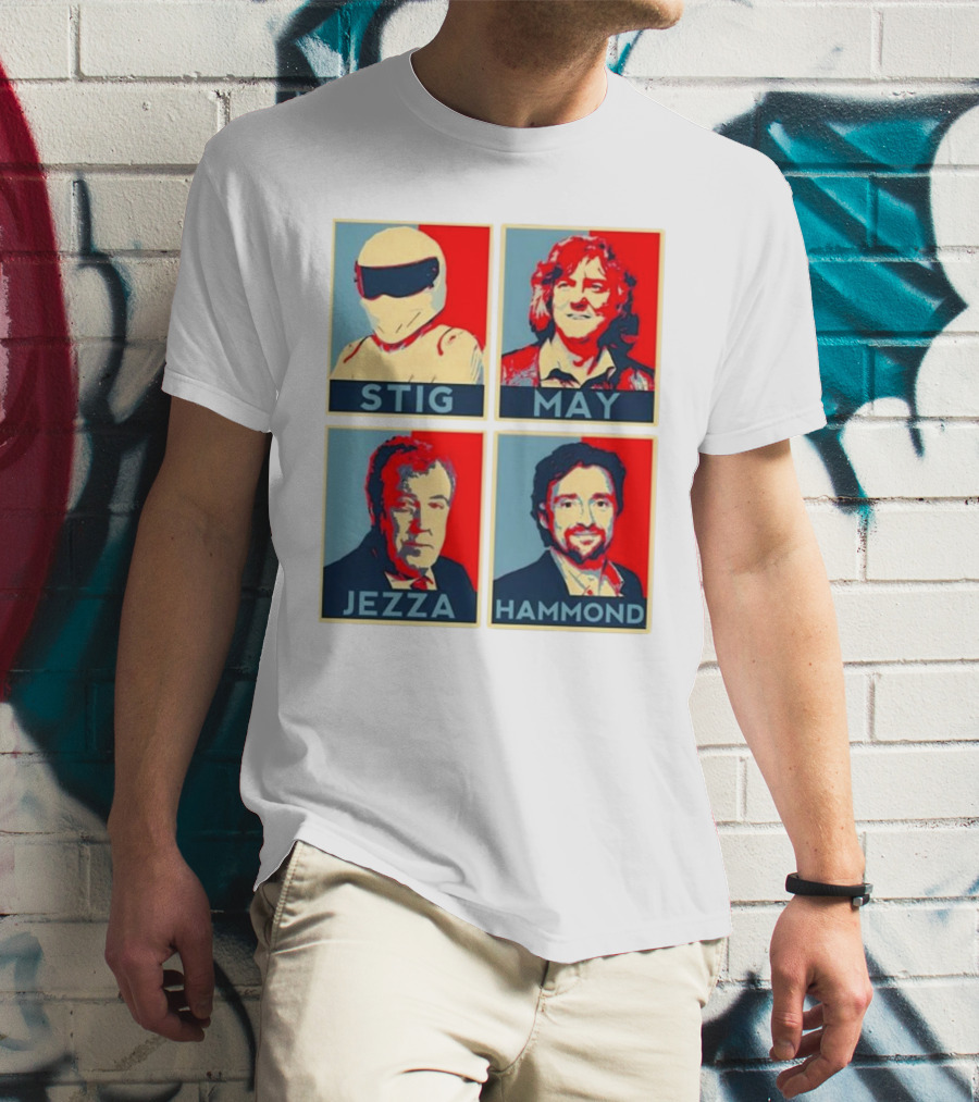 Stig May Jezza Hammond Top Gear Iconic Trio T-Shirt