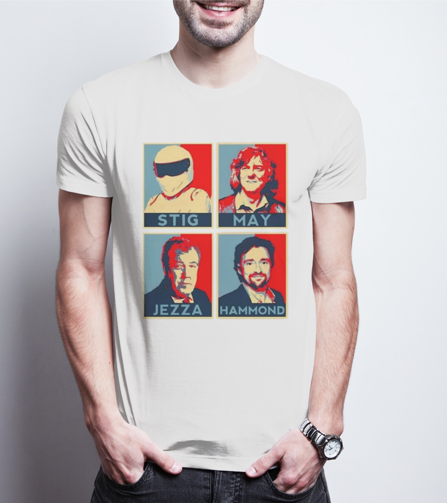 Stig May Jezza Hammond Top Gear Iconic Trio T-Shirt