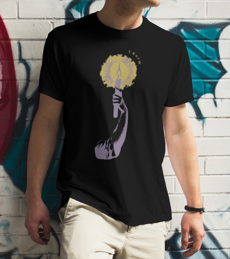 Clairo Charm Candle Hand Yellow Purple T-Shirt