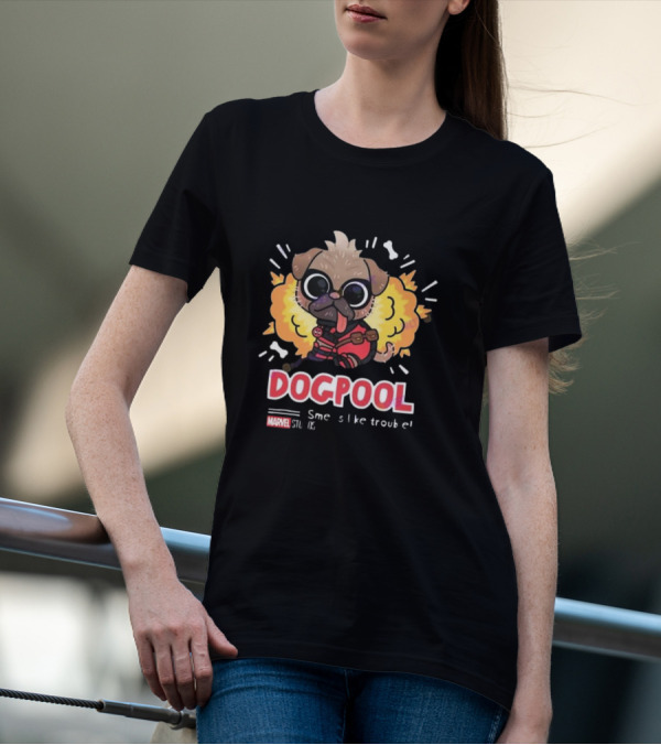 Dogpool Smells Like Trouble Marvel Studios T-Shirt